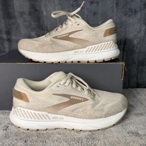 Brooks Ariel GTS Running Shoes Womens 7.5 Wide D Beige Tan Stability Sneakers